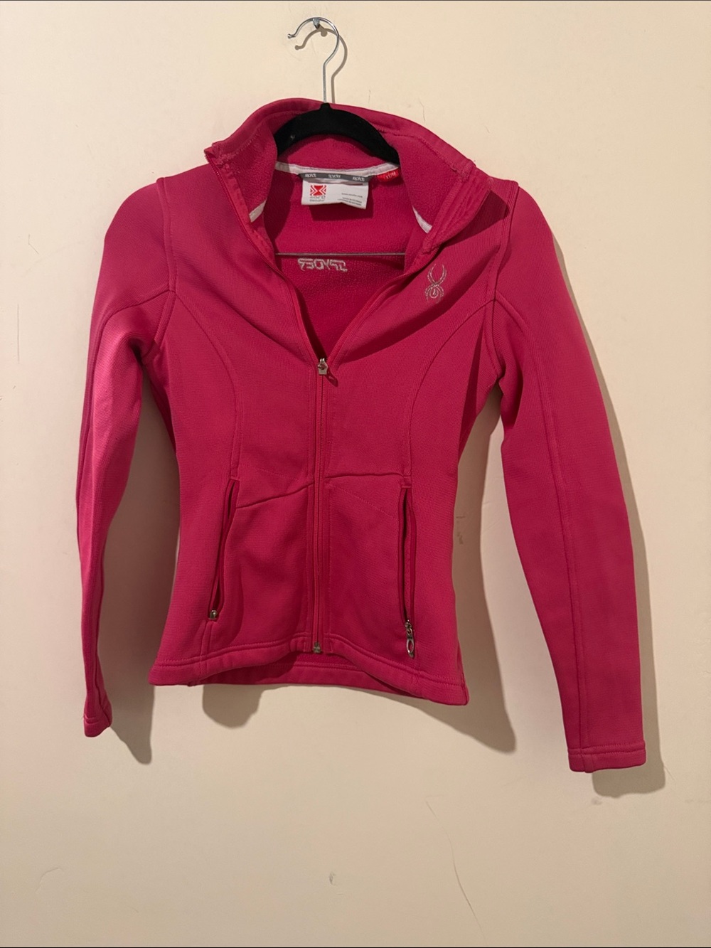 Child’s Spyder Hot Pink Zip-Up Fleece Jacket Size XSmall